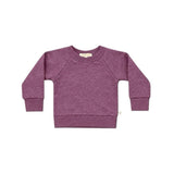 Heather Mauve Crewneck Terry Sweatshirt Sweatpant 2pc Sweatsuit Set