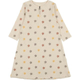 Floral Ribbed 3/4 Sleeve Dress