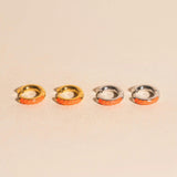 Neon Color Chunky Rounded Huggie Hoop Earrings