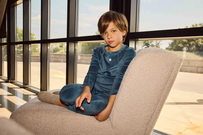 Velour Seams Footie