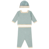 BONPOINT Joe Knit Baby Set With Beanie - Bleu
