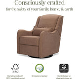 Devon Recliner and Swivel Glider in Performance Dusty Rose Eco-Basketweave