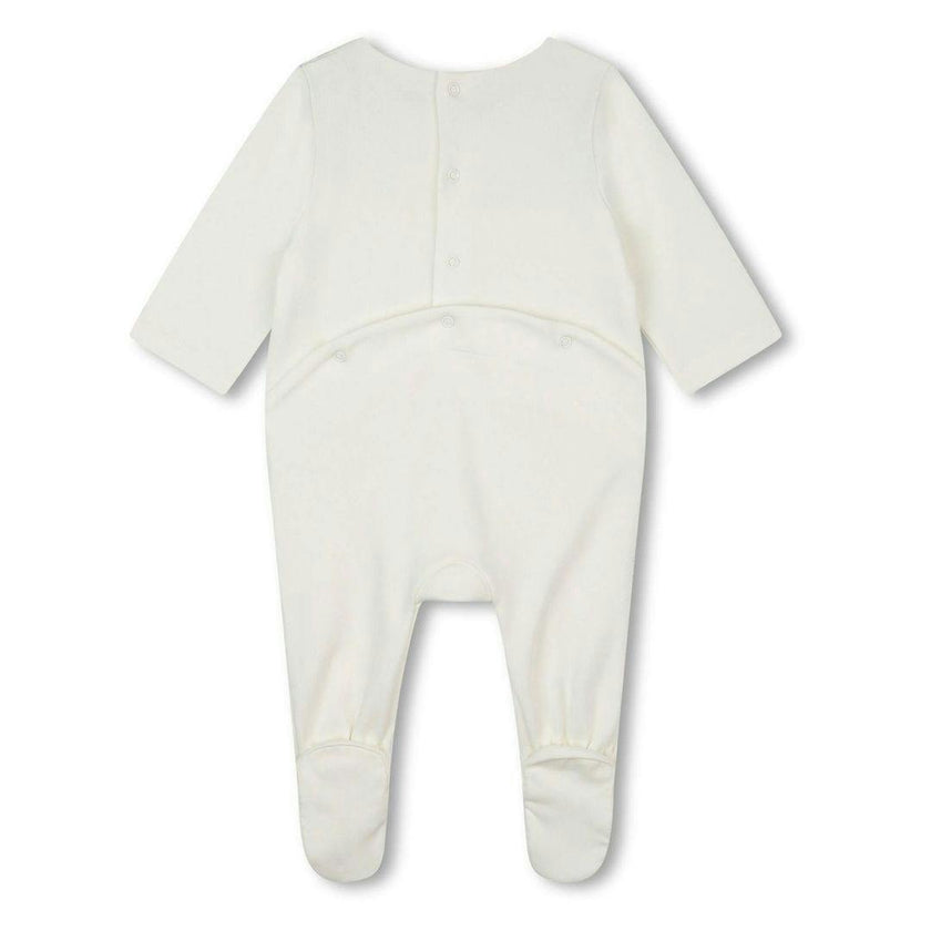 Ivory Embroidered Babygrow Toy Set