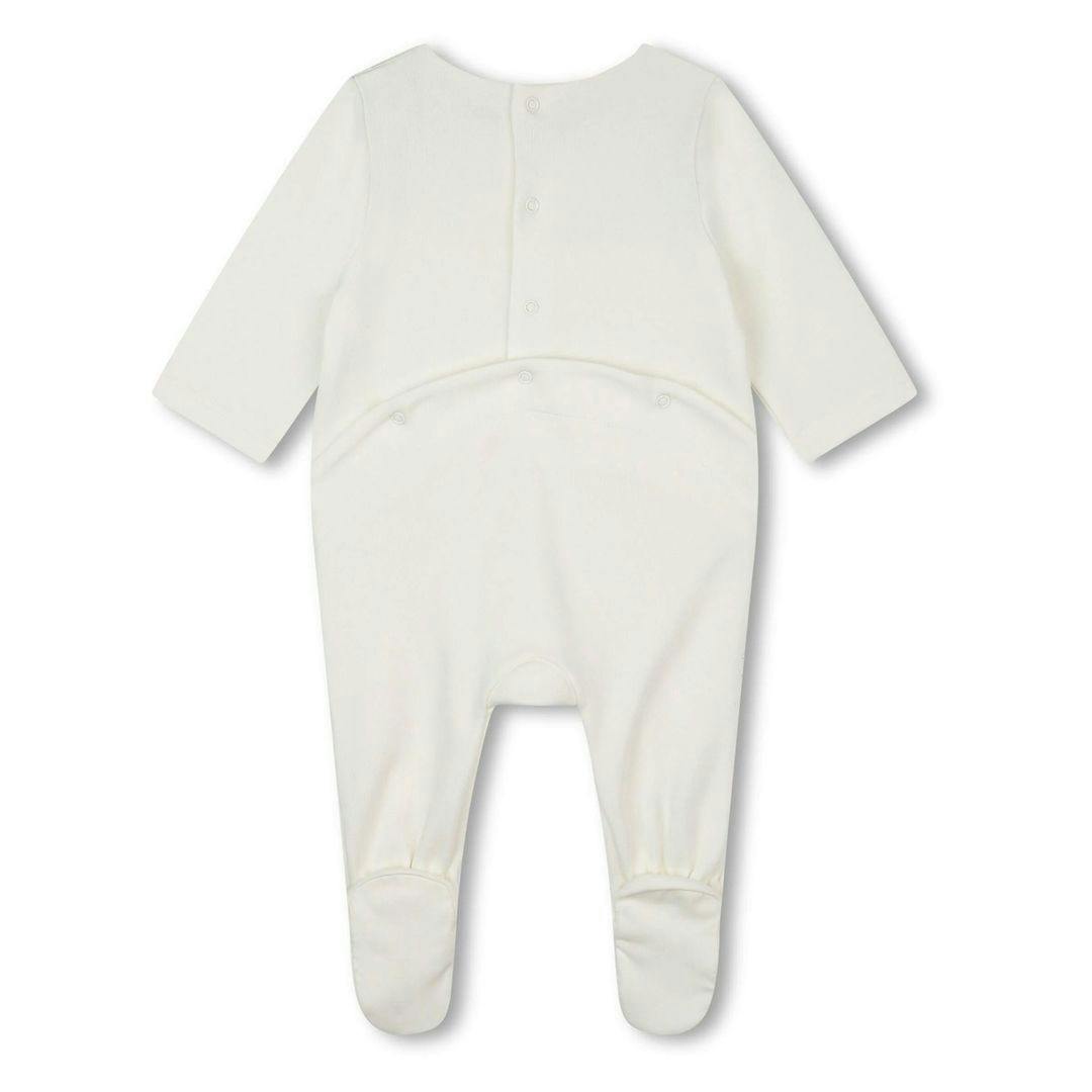 Ivory Embroidered Babygrow Toy Set