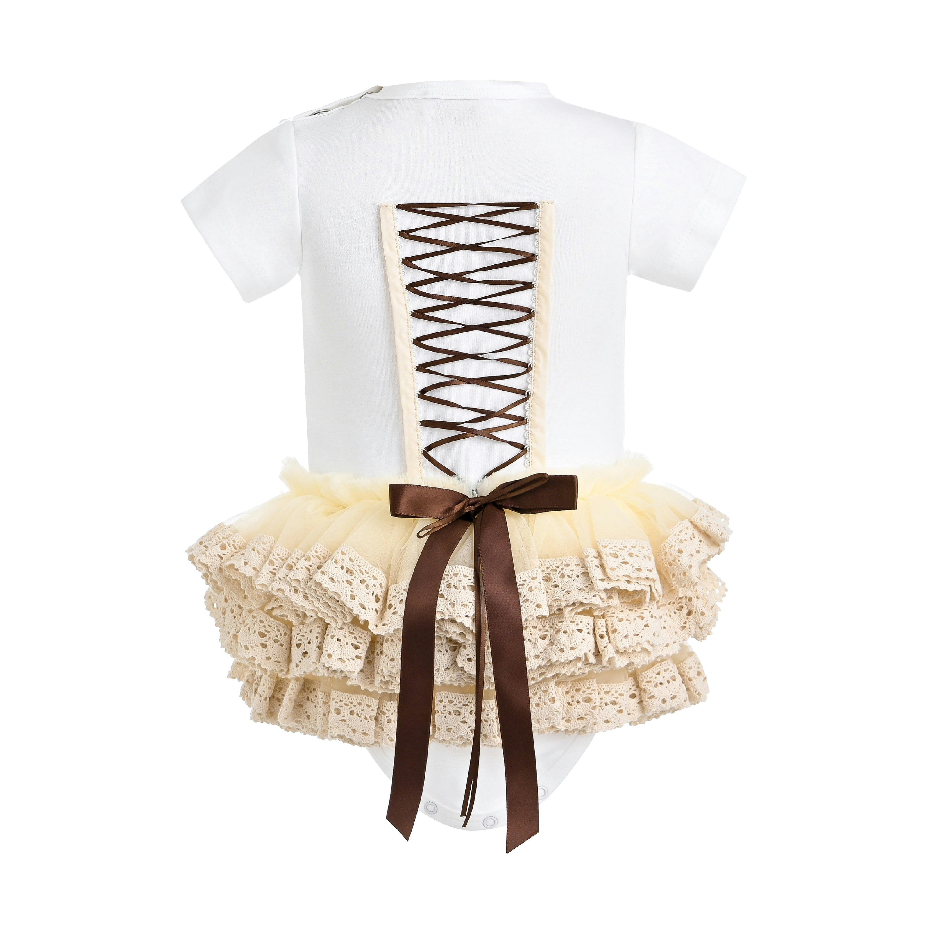 White Elvira Lace Onesie