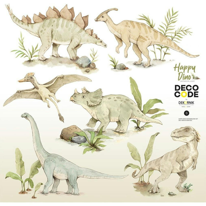 Happy Dino Wonderland Wall Decal Set