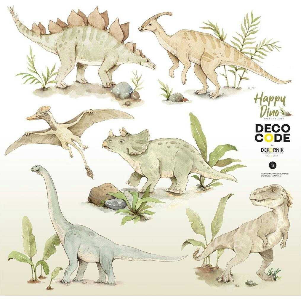 Happy Dino Wonderland Wall Decal Set