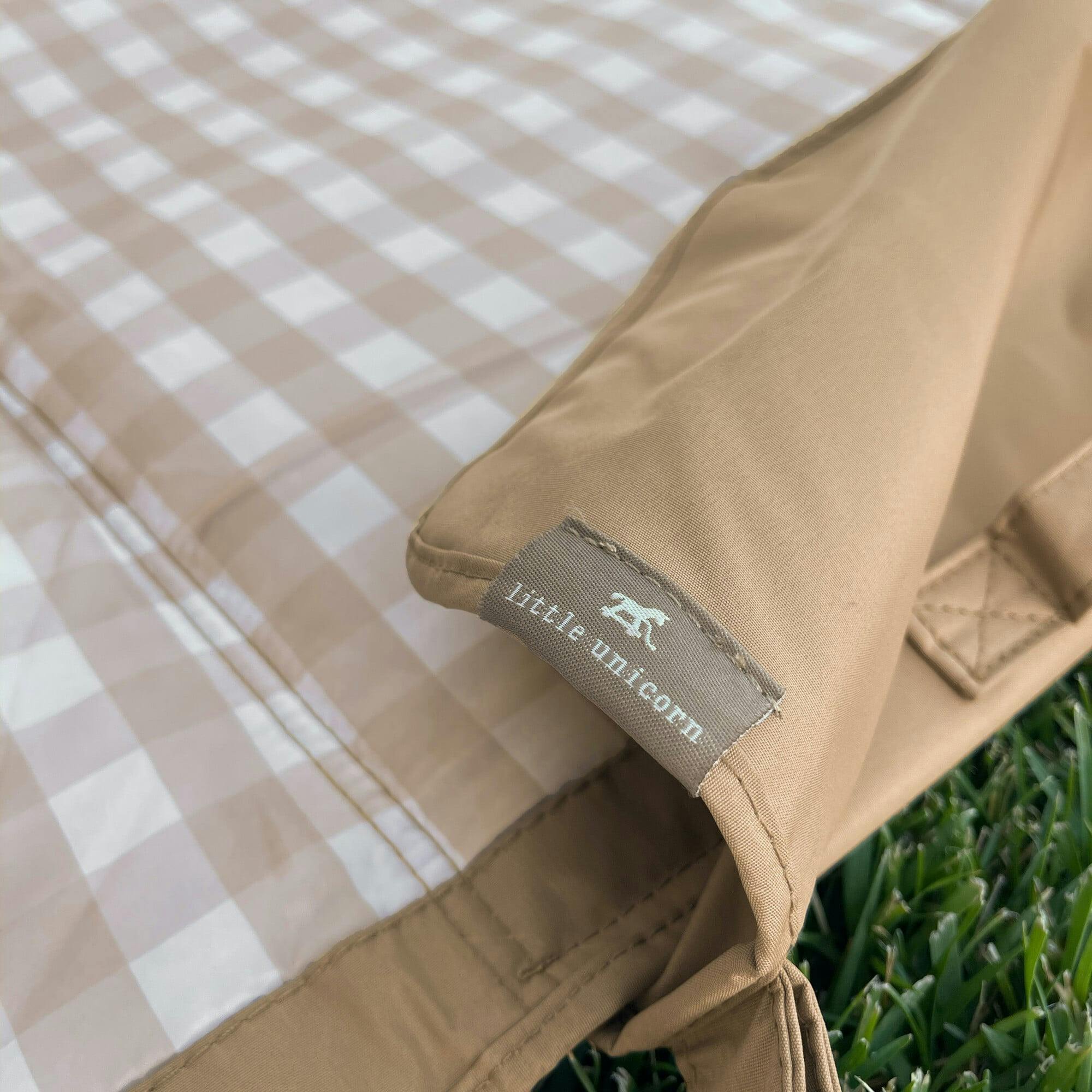Outdoor Blanket - Beige Buffalo Check
