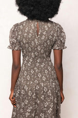 Jennifer Dress in Olive Blossom