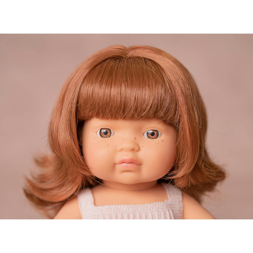Colourful Edition Collection - Baby Doll Caucasian Redhead Girl 15" (pink rompers)