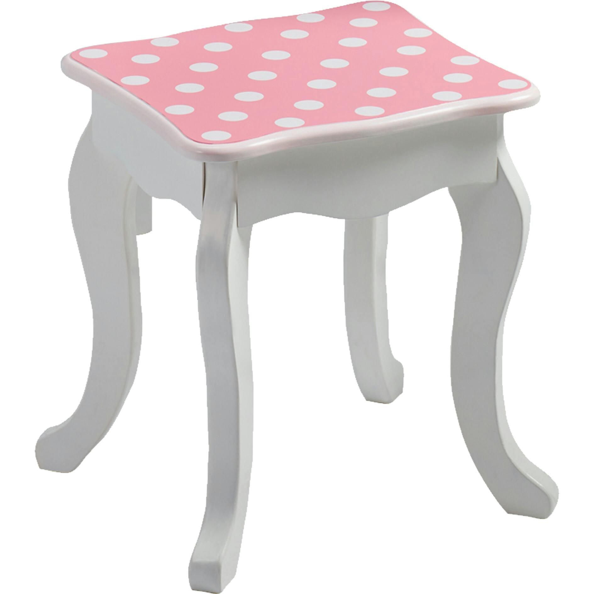 Teamson Kids Wooden Polka Dot 2-Pc. Play Vanity