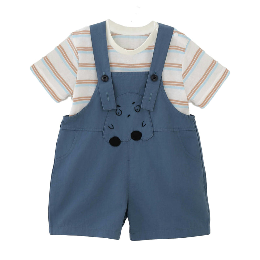 Blue Animal Overall Set