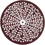Nysha 25" Modern Bohemian Metal/Resin Inlay Top End Table