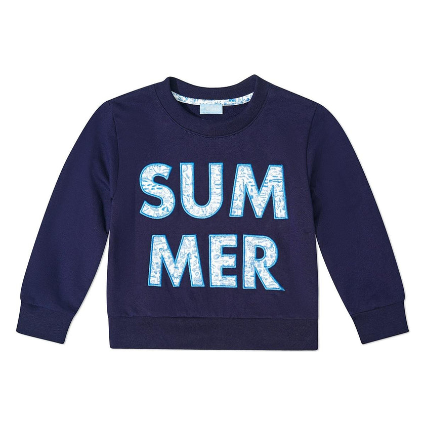 Seaside Summer Kids Crewneck Sweatshirt