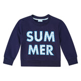 Seaside Summer Kids Crewneck Sweatshirt