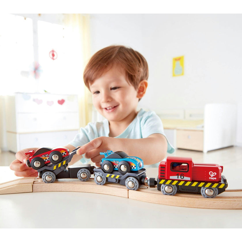 Race Car Transporter Kid's Loading & Towing Playset