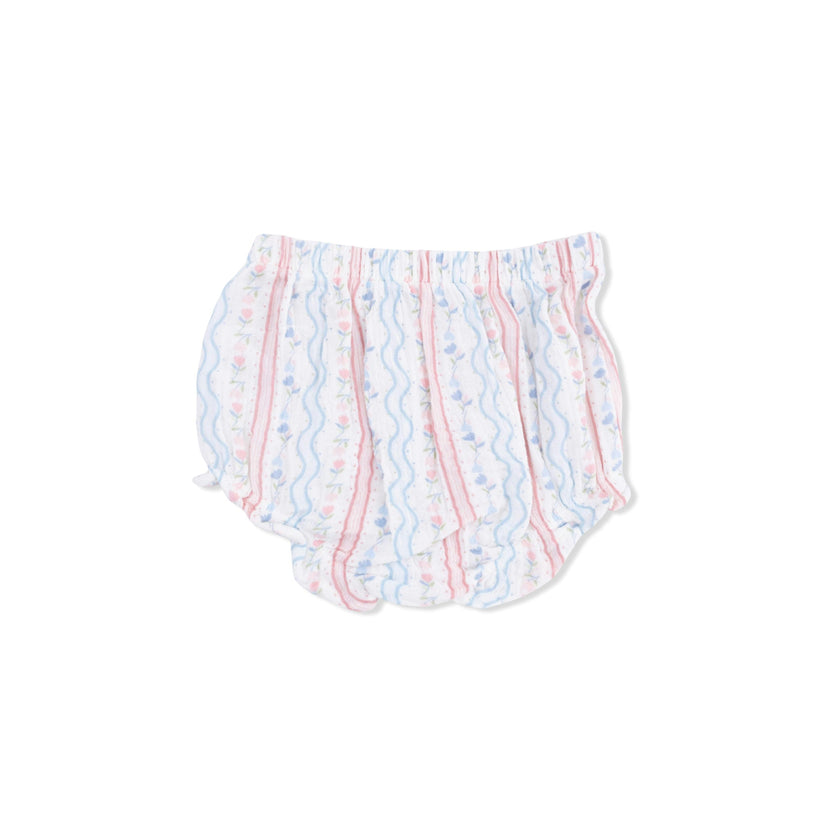 Tulip Stripe - Scallop Back Top with Bloomer & Headband