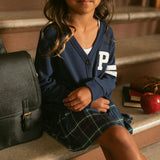 Varsity Navy French Terry Varsity Cardigan