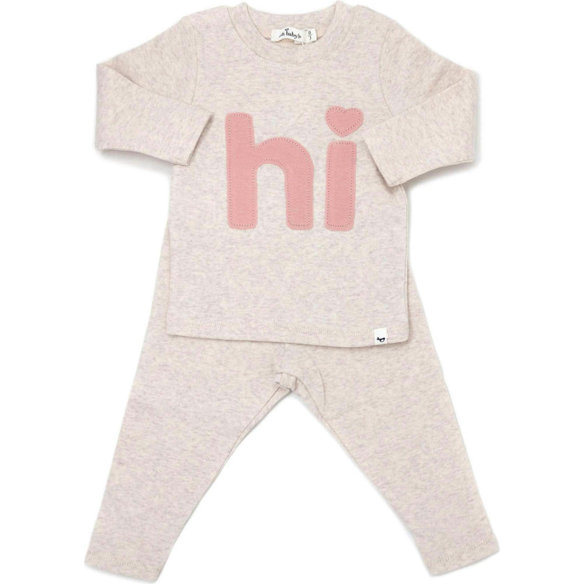 Heart dot "hi" Two Piece Set