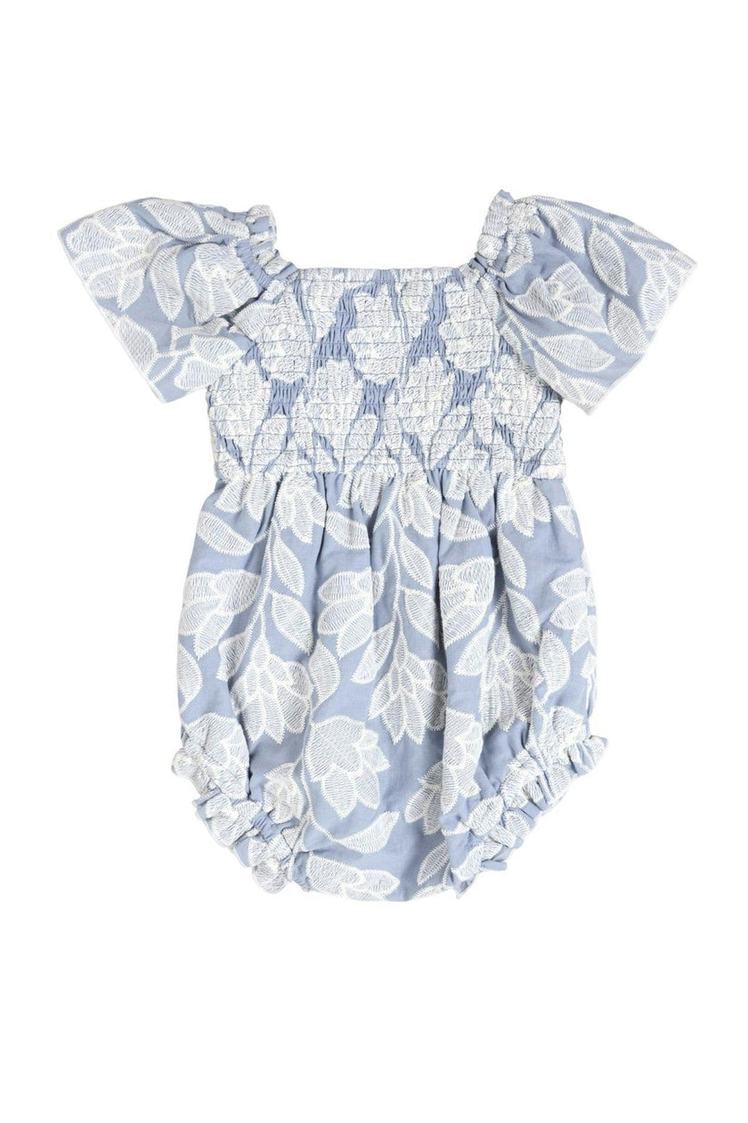 Baby Ophelia Romper in Mosaic Embroidery