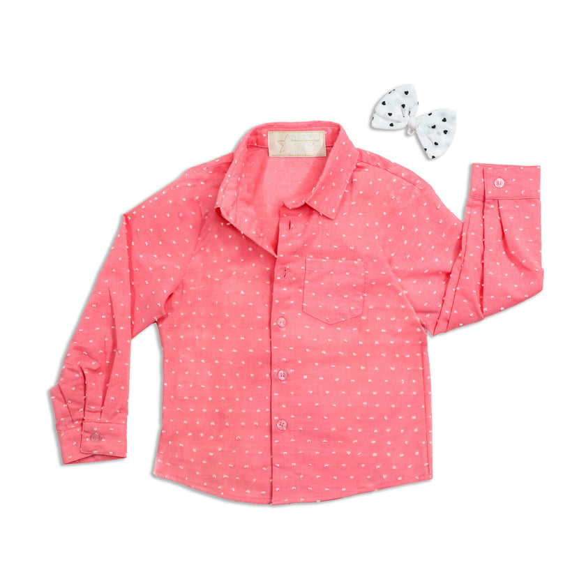 Jr Star Heartbreaker Pink Child Shirt with Bow Tie