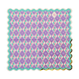 Packed Party Circus Soiree Luncheon Napkins 20ct - Gold Foil Pastel Diamond Pattern 3-Ply Scalloped Edge Napkins for Circus Birthday Parties