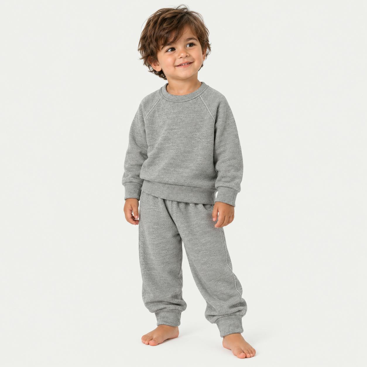 Heathered Vintage Sherpa Sweatshirt + Sweatpant Set