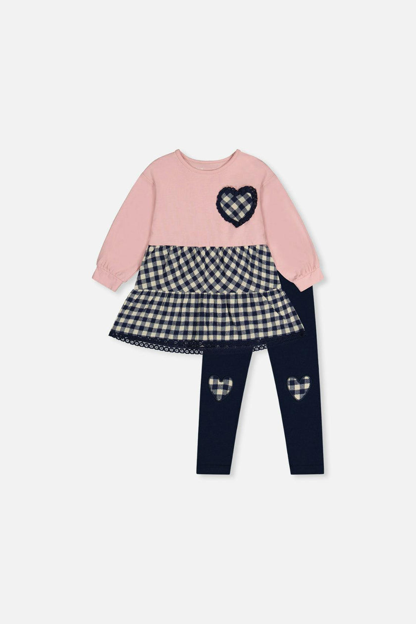 Baby Tunic And Leggings Set Pale Dusty Pink