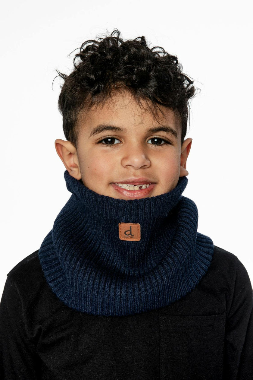 Winter Knit Neckwarmer Cool Dark Grey