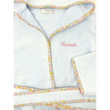 Custom Embroidered Floral Terry Velour Robe