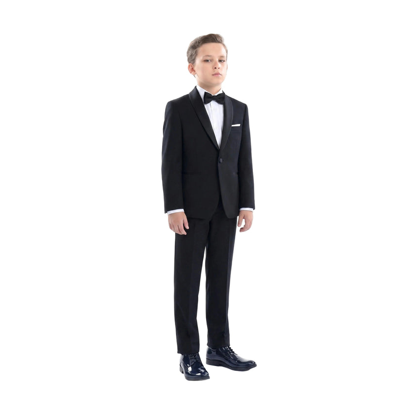 Black Suit with Black Shawl Lapel