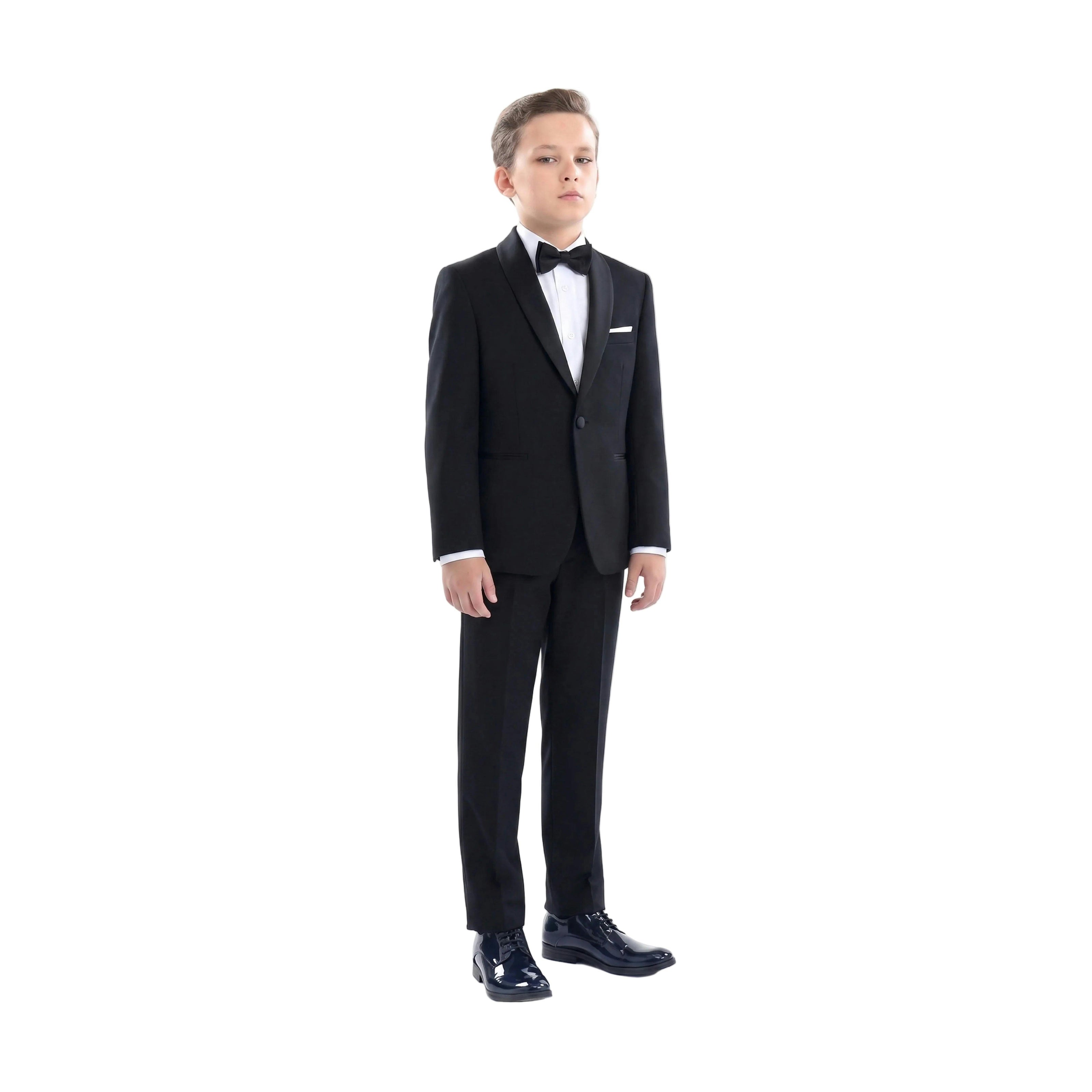 Black Suit with Black Shawl Lapel