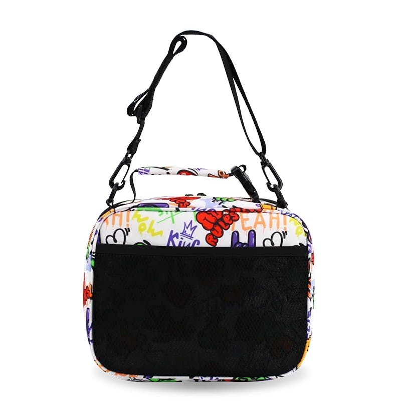Junior Backpack with Lunch Box and 14oz Water Bottle For School in Street Art