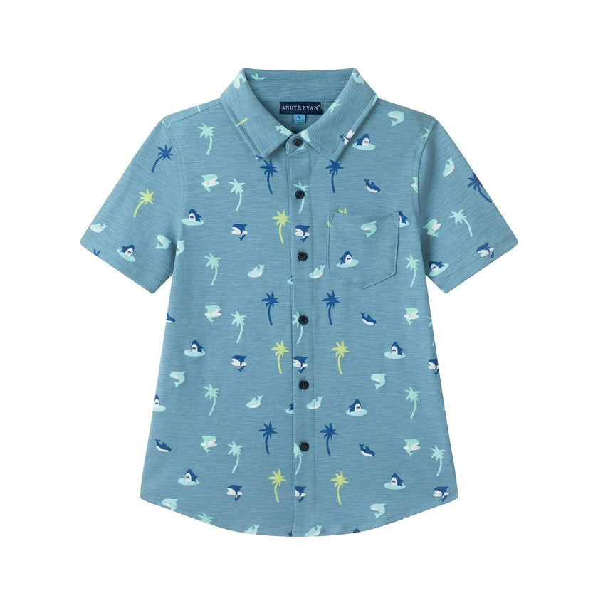 Boys Knit Buttondown Set | Tropical Vibes
