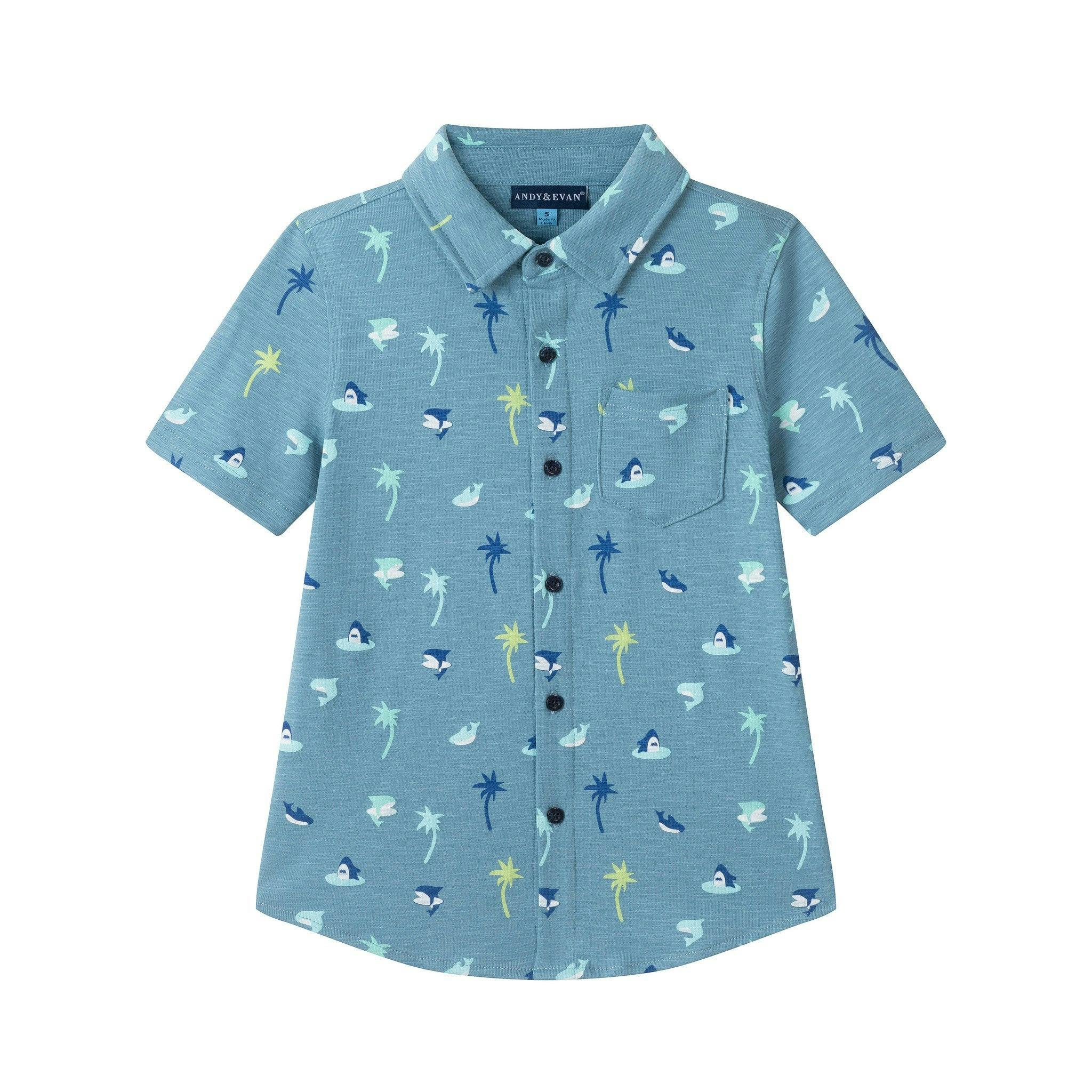 Boys Knit Buttondown Set | Tropical Vibes