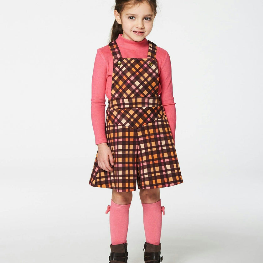 Milano Checketed Sleeveless Shortall