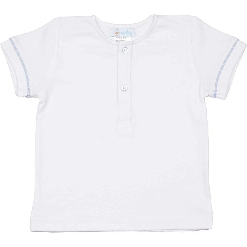 Henley T-Shirt - Lt.Blue Trim
