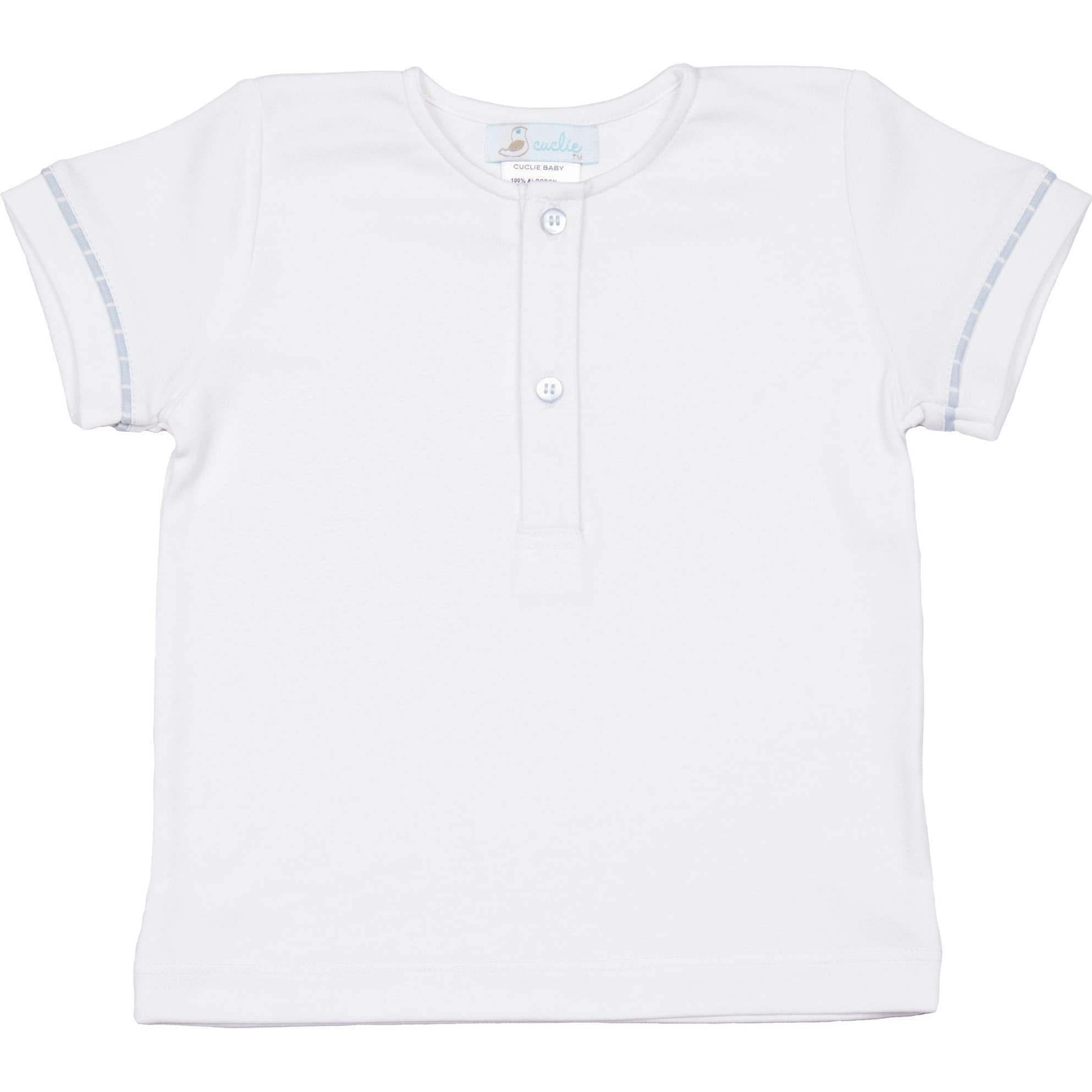 Henley T-Shirt - Lt.Blue Trim
