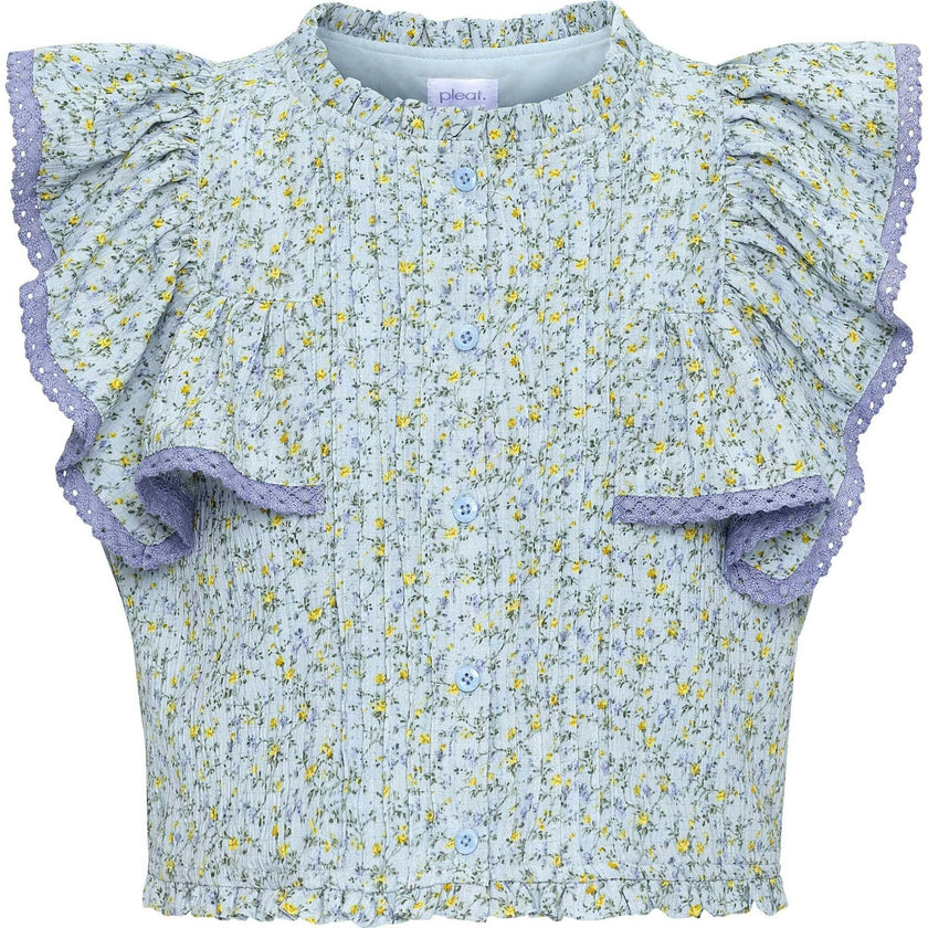 Posie Top Blue Ditsy