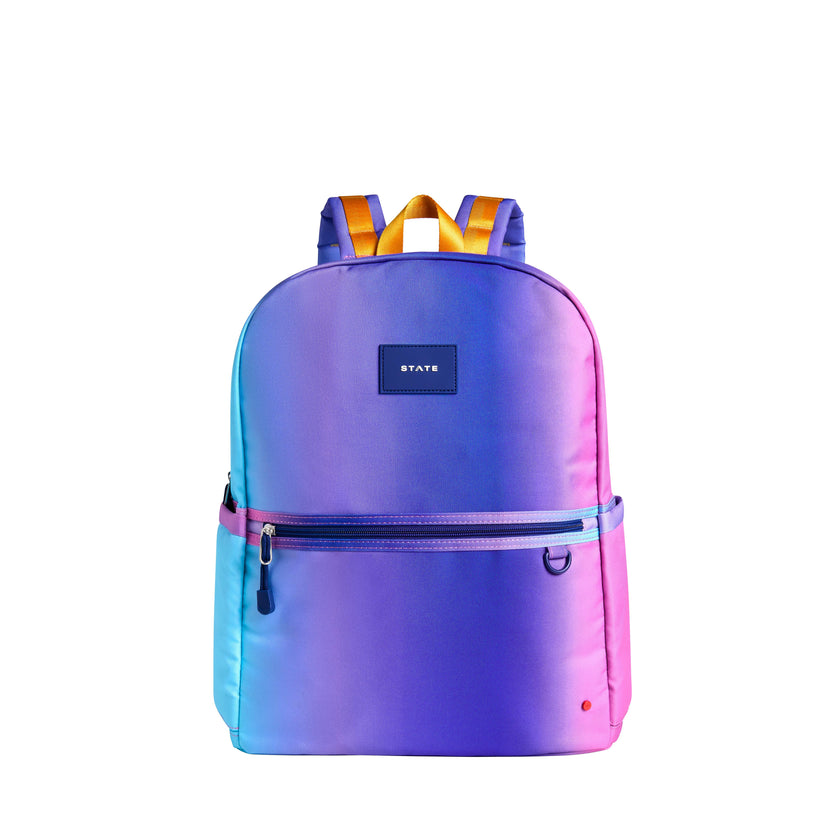 Kane Double Pocket Large Backpack, Blue/Pink Gradient