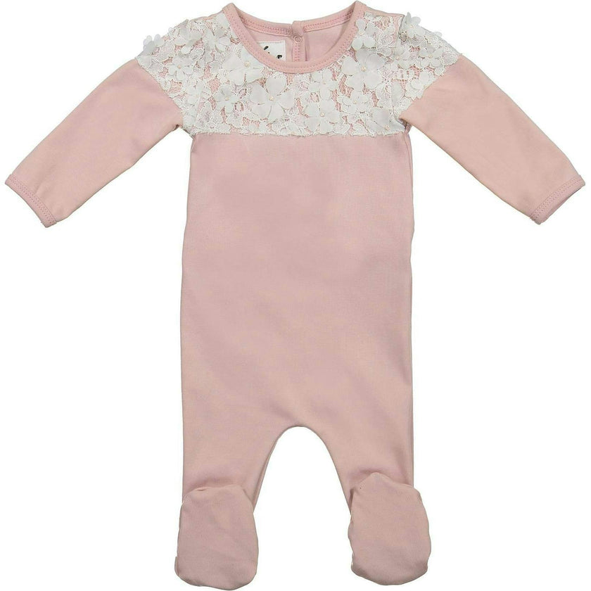 Lace Yoke Footie