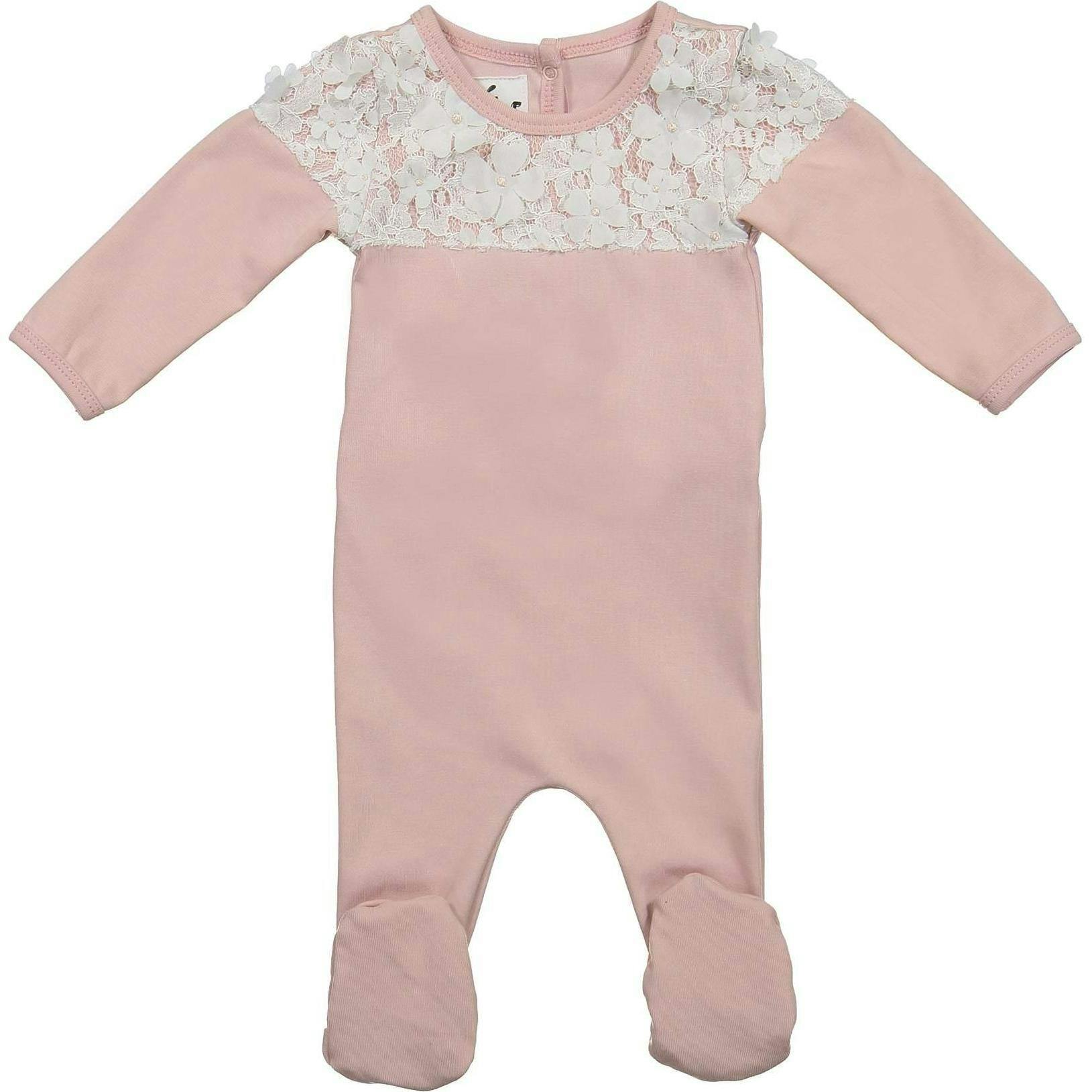 Lace Yoke Footie