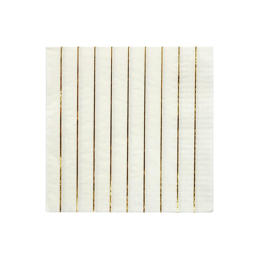 Gold Striped Large Napkins