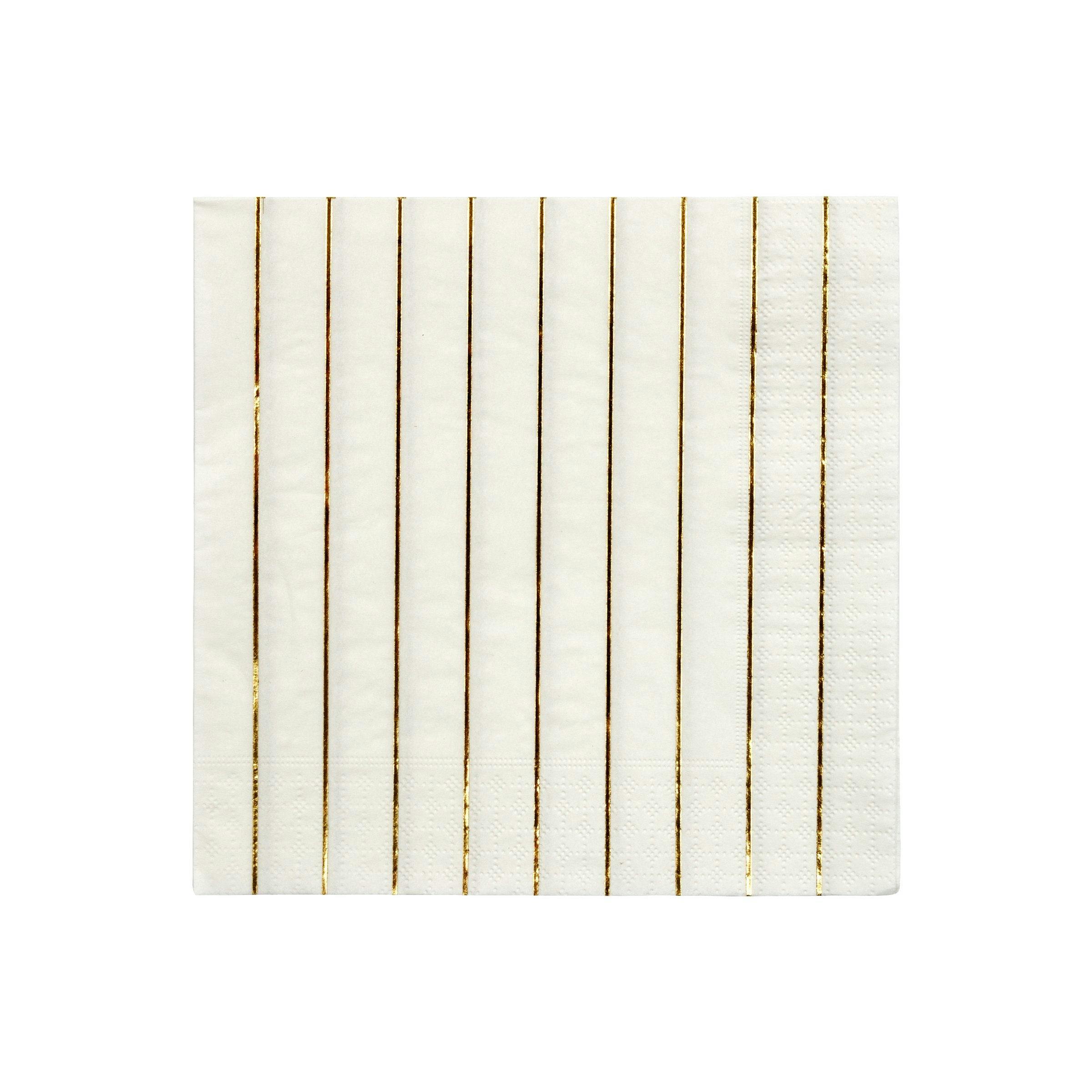Gold Striped Large Napkins