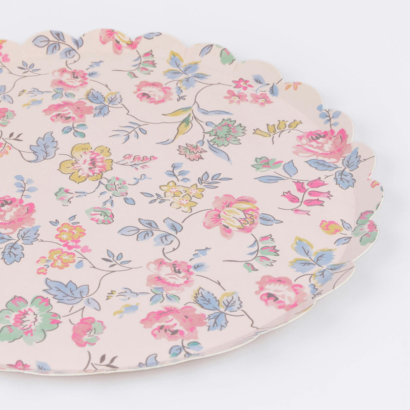 Pink Chintz Dinner Plates