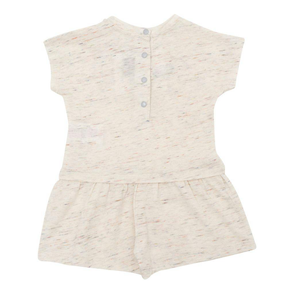 Off White Animal Graphic Logo Romper