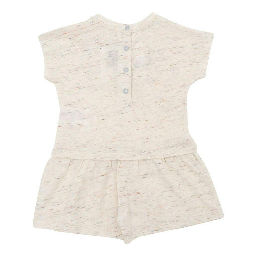 Off White Animal Graphic Logo Romper