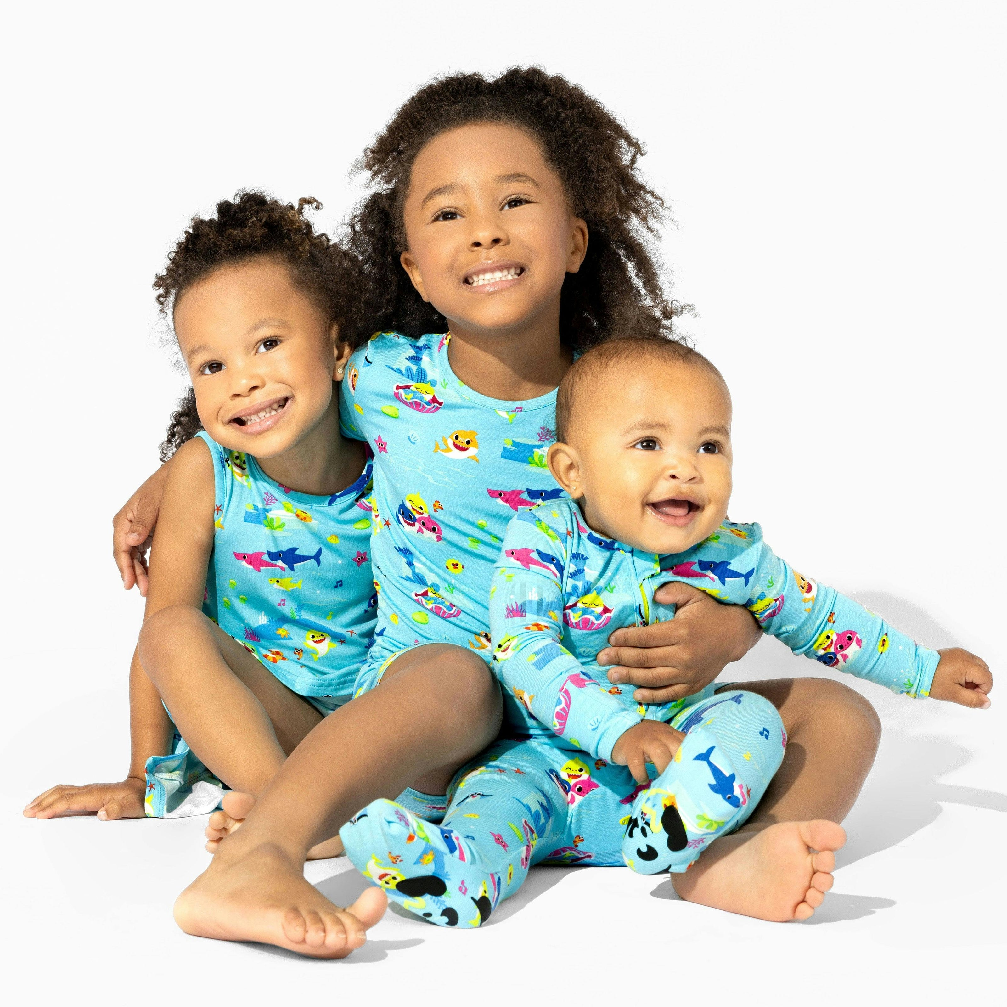 Baby Shark Bamboo Convertible Footie