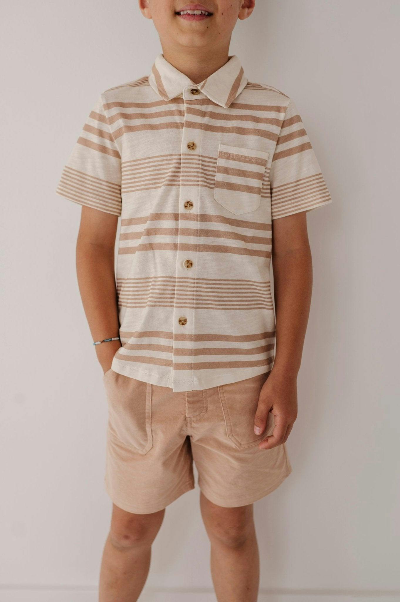 Boy's Collar Button Shirt