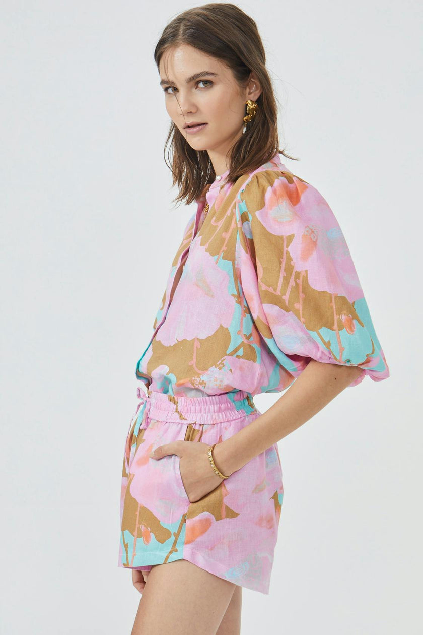 Bubble Linen Shirt - Aquarela